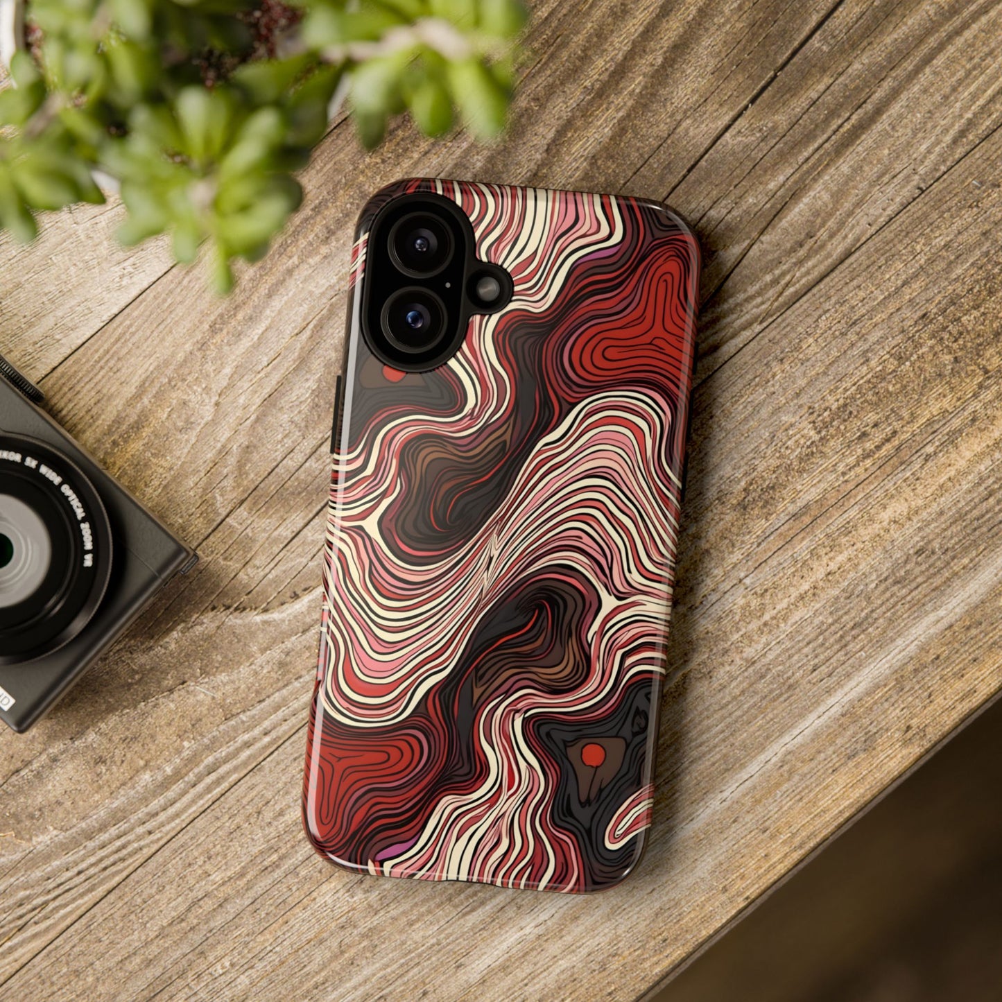 Abstract wavy illusion with swirling lines | Pattern Design