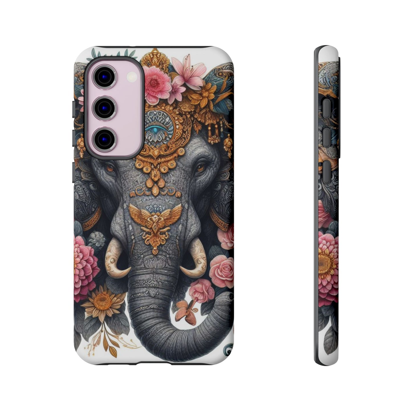 Golden Royal Elephant Mobile Cover – Luxurious Ornate Art