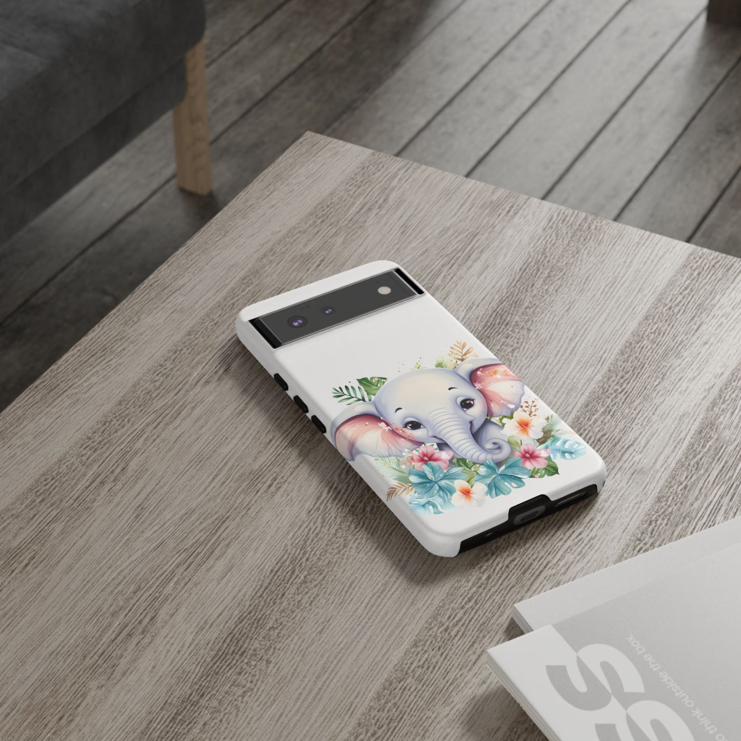 Adorable Baby Elephant Mobile Cover – Floral Fantasy Art