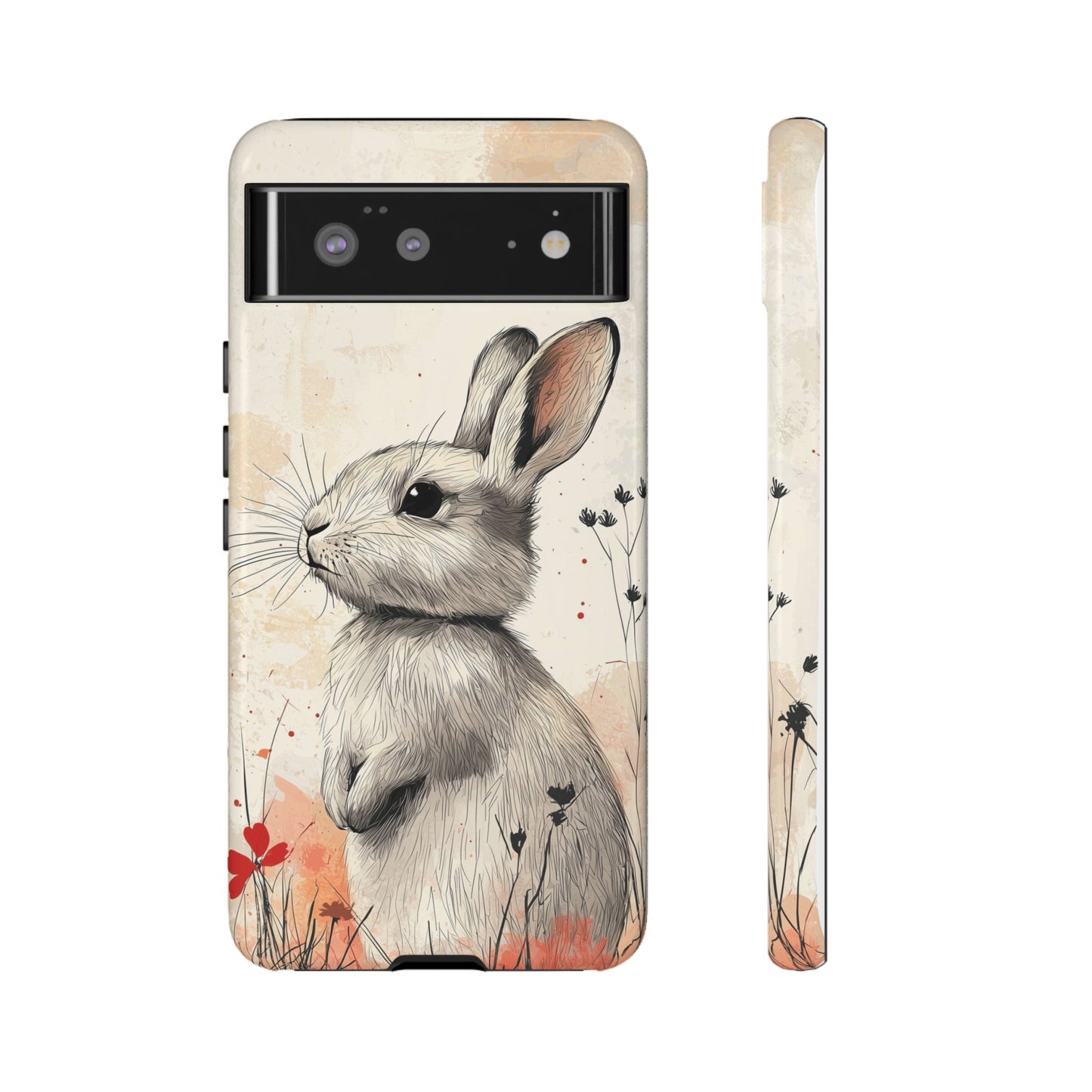 Curious Meadow: Gentle Rabbit Phone Case for iPhone, Samsung & Pixel