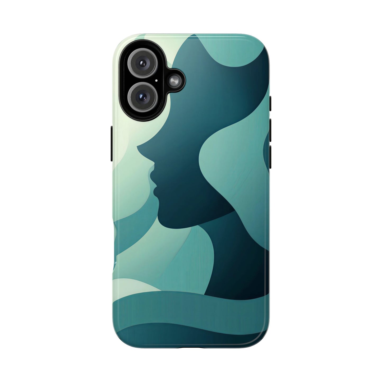 Whispers in Waves – Abstract Silhouette Phone Case for iPhone, Google Pixel, Samsung