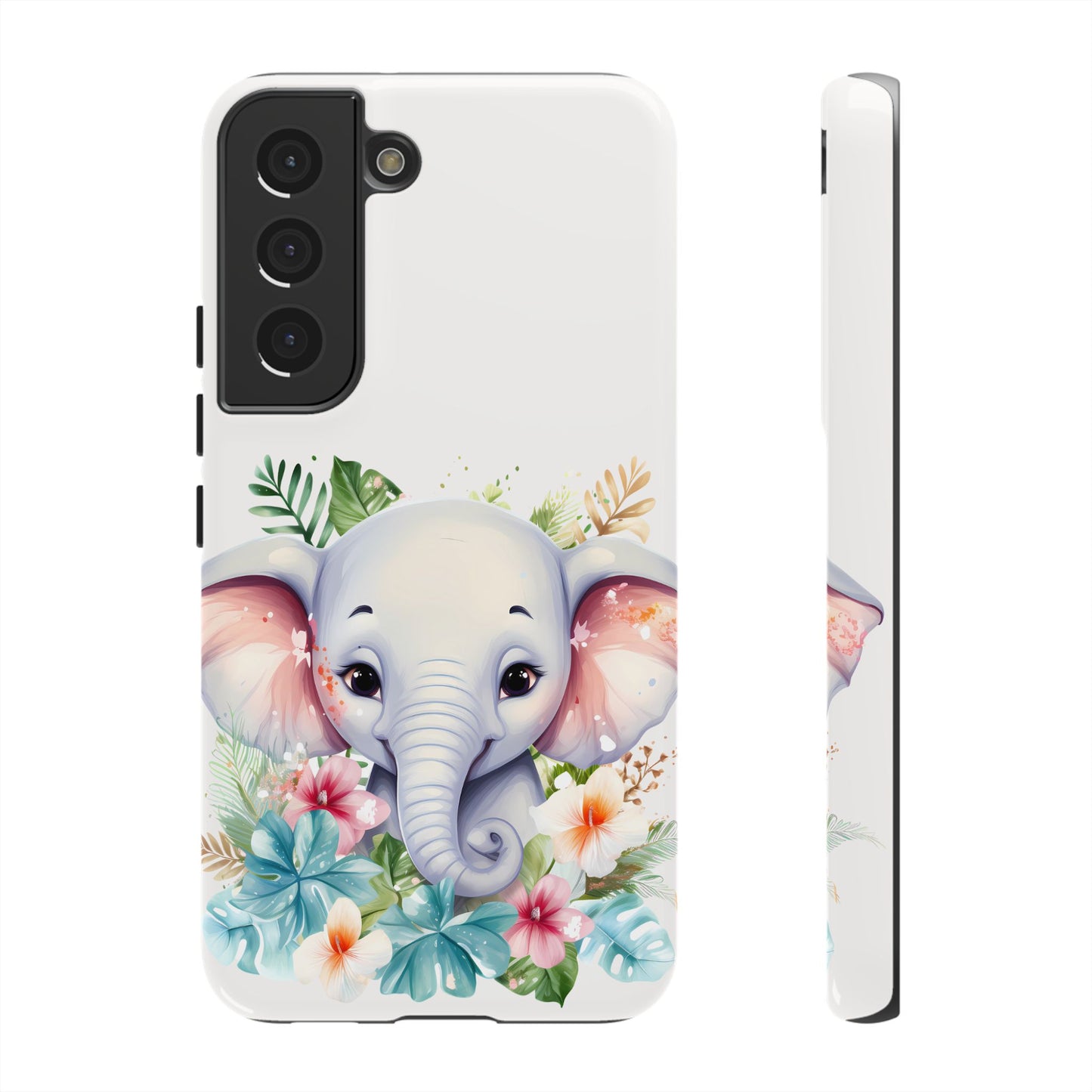 Adorable Baby Elephant Mobile Cover – Floral Fantasy Art