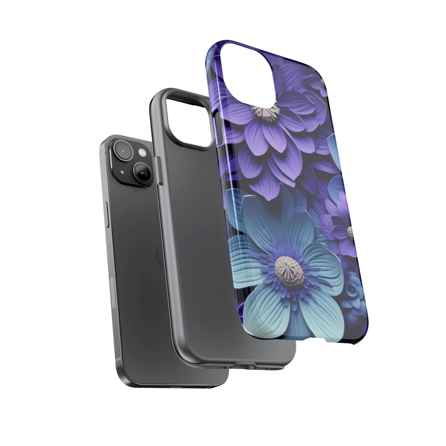 Royal Blue Floral Phone Case – Elegant & Luxurious Design