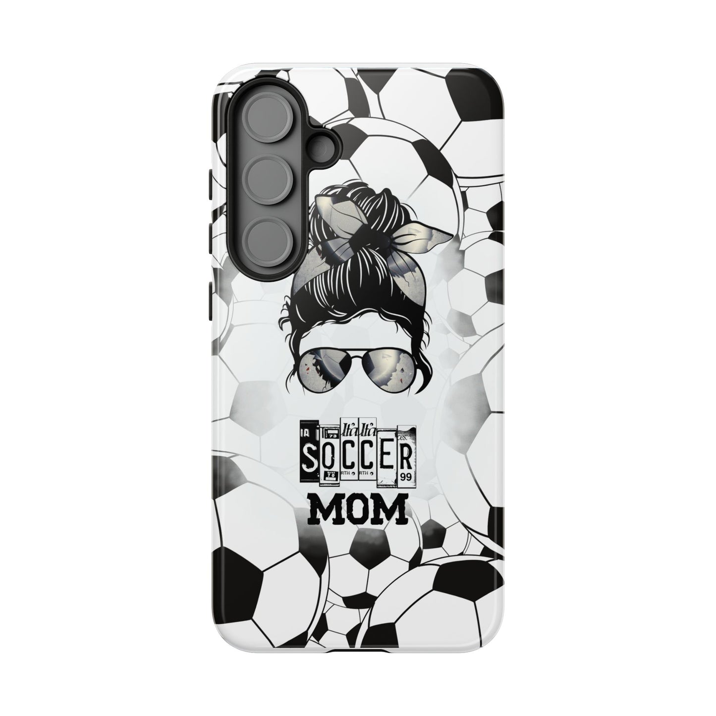 Soccer Mom Phone Case - Cute & Protective Cover for iPhone, Samsung & Google Pixel, Messy Bun Phone Case, Gift for Sports Lover