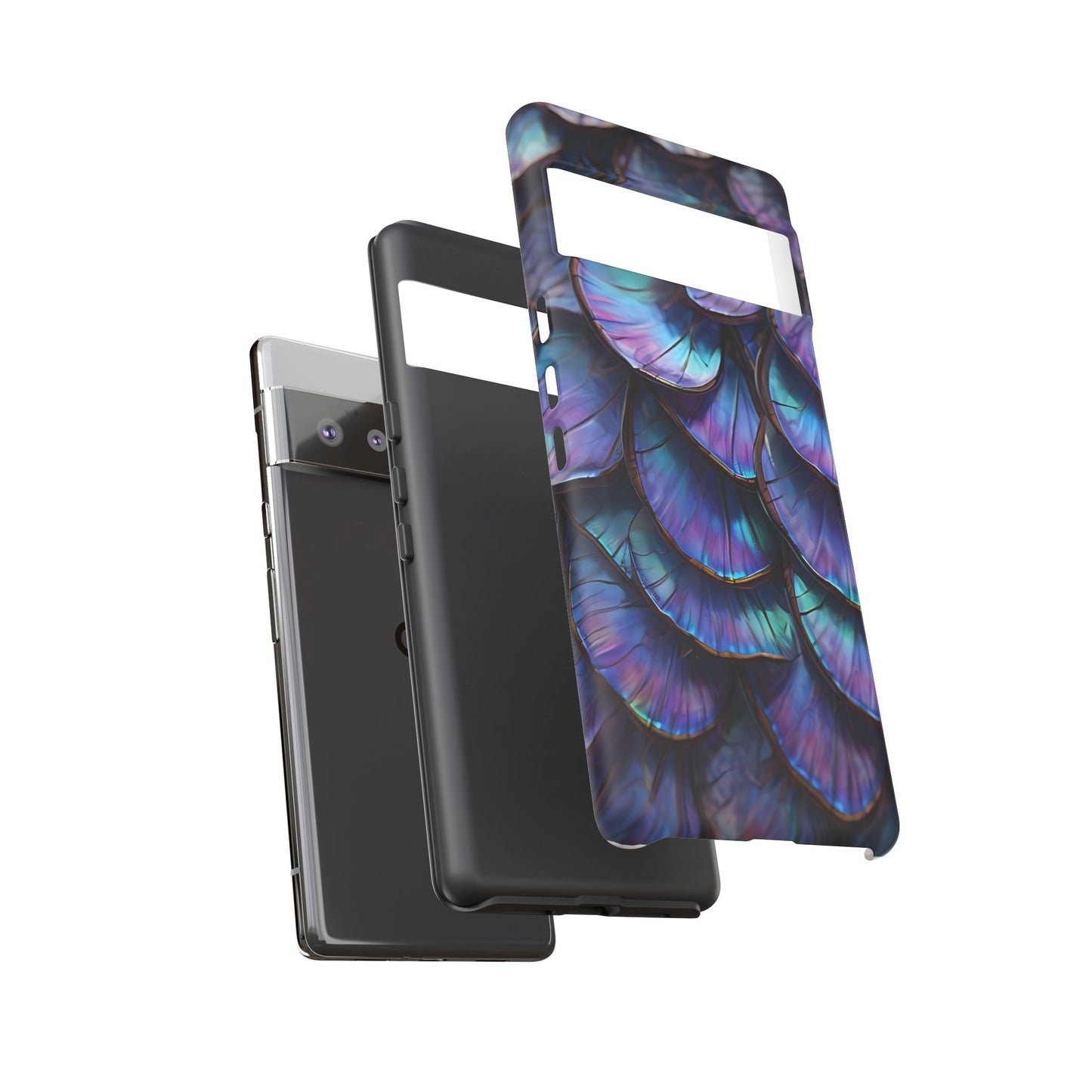 Abstract Macro Shot of Iridescent Butterfly Fish Scales Phone Case Design
