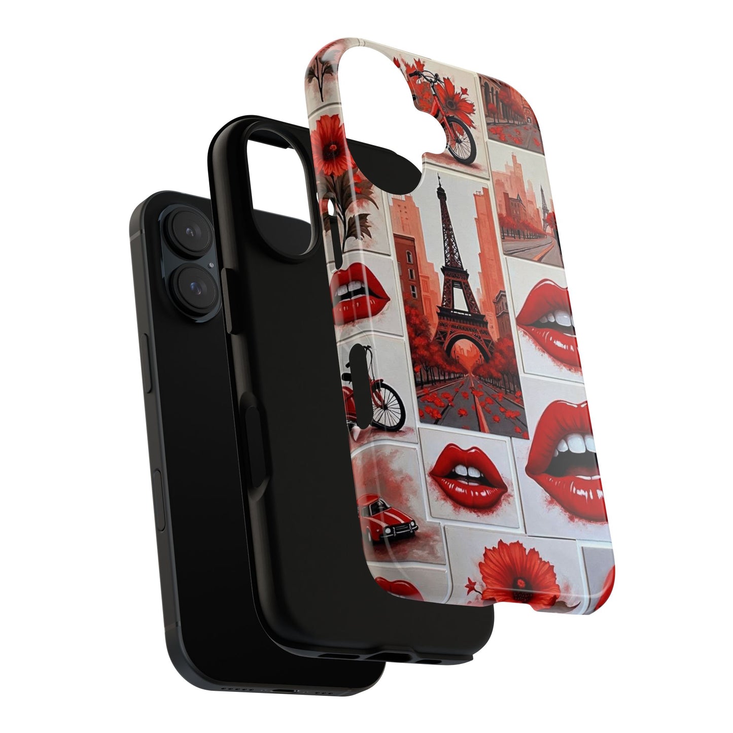 Red Lips & Eiffel Tower Phone Case