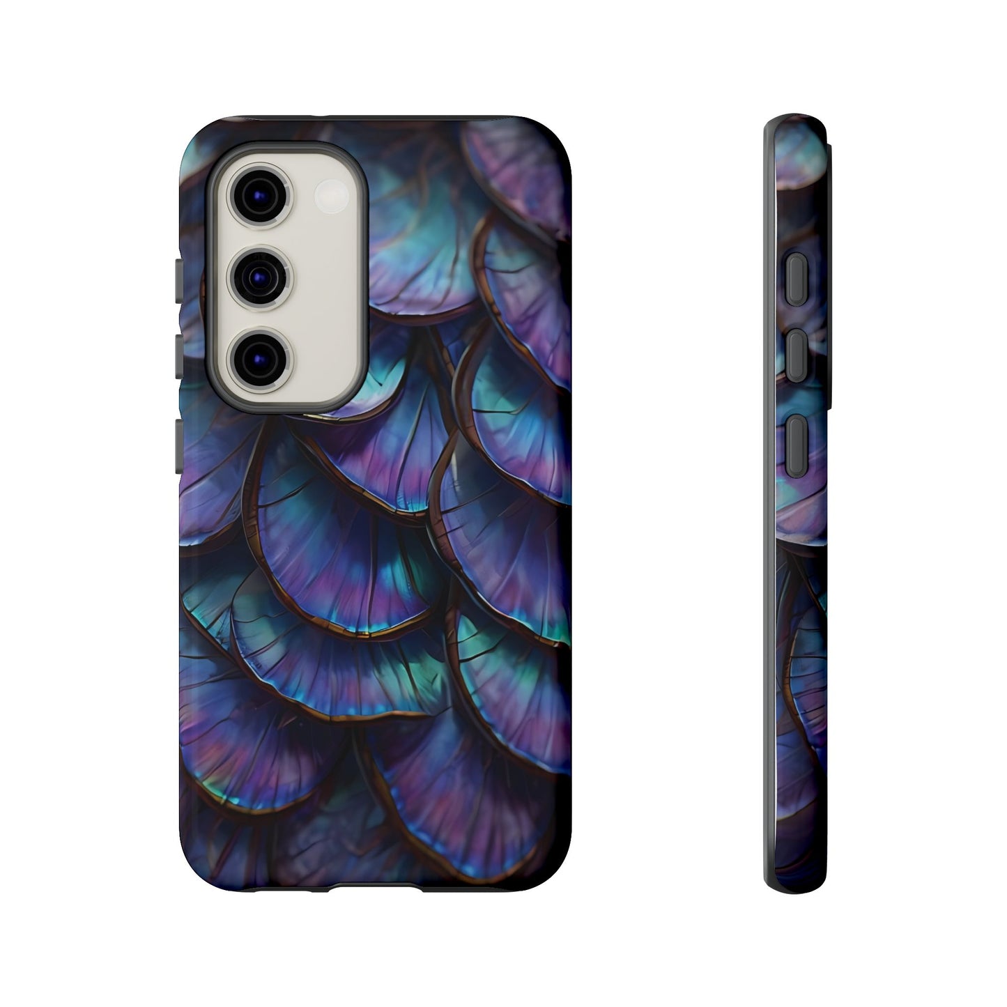 Abstract Macro Shot of Iridescent Butterfly Fish Scales Phone Case Design