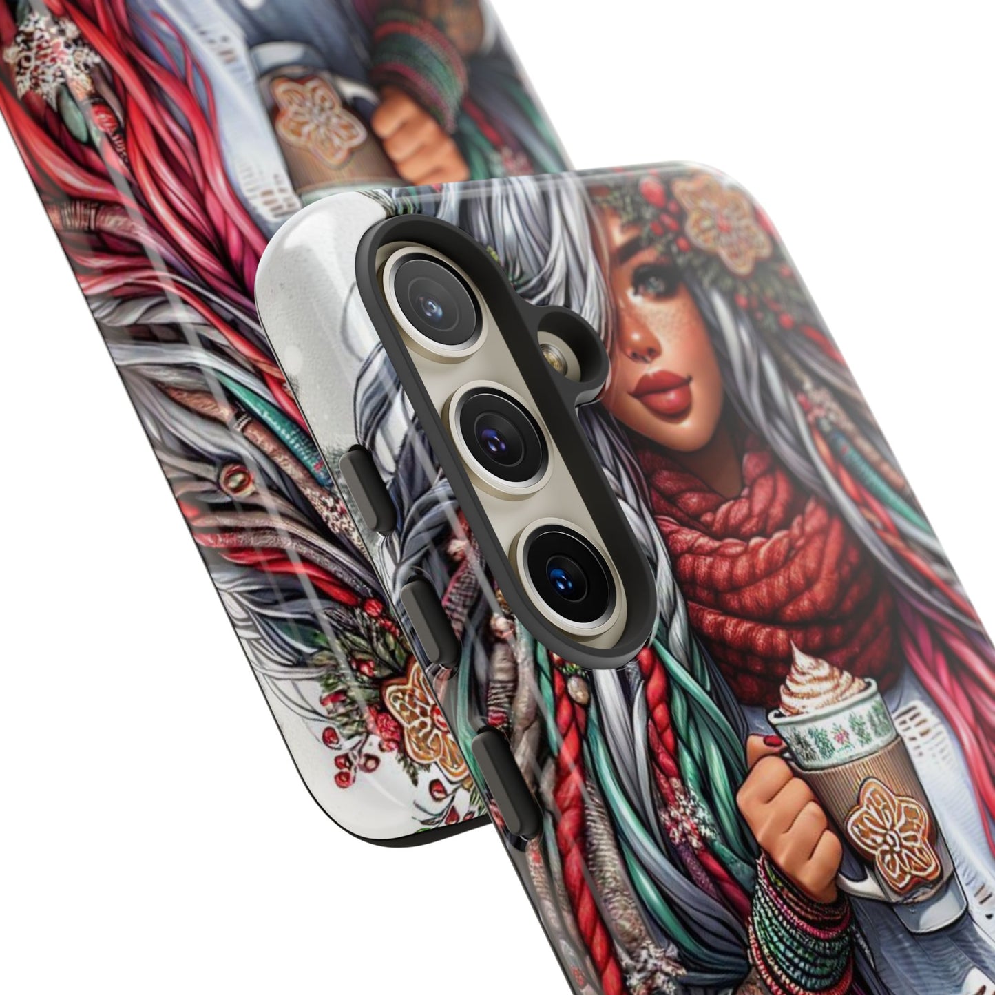 Boho Winter Queen – Cozy Dreads & Holiday Vibes Mobile Cover