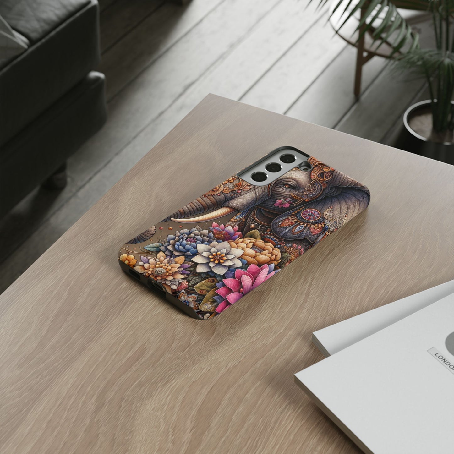 Royal Ornate Elephant Mobile Cover – Luxurious Bohemian Art