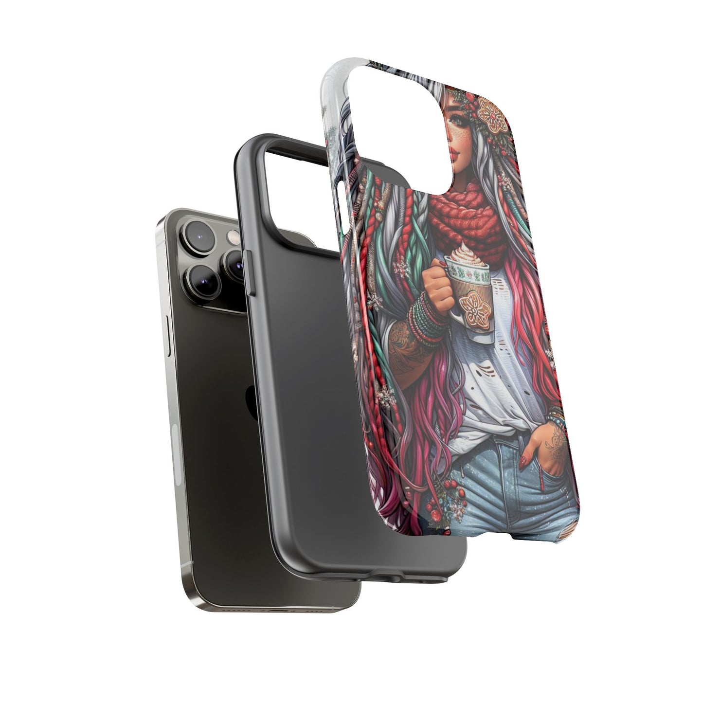 Boho Winter Queen – Cozy Dreads & Holiday Vibes Mobile Cover