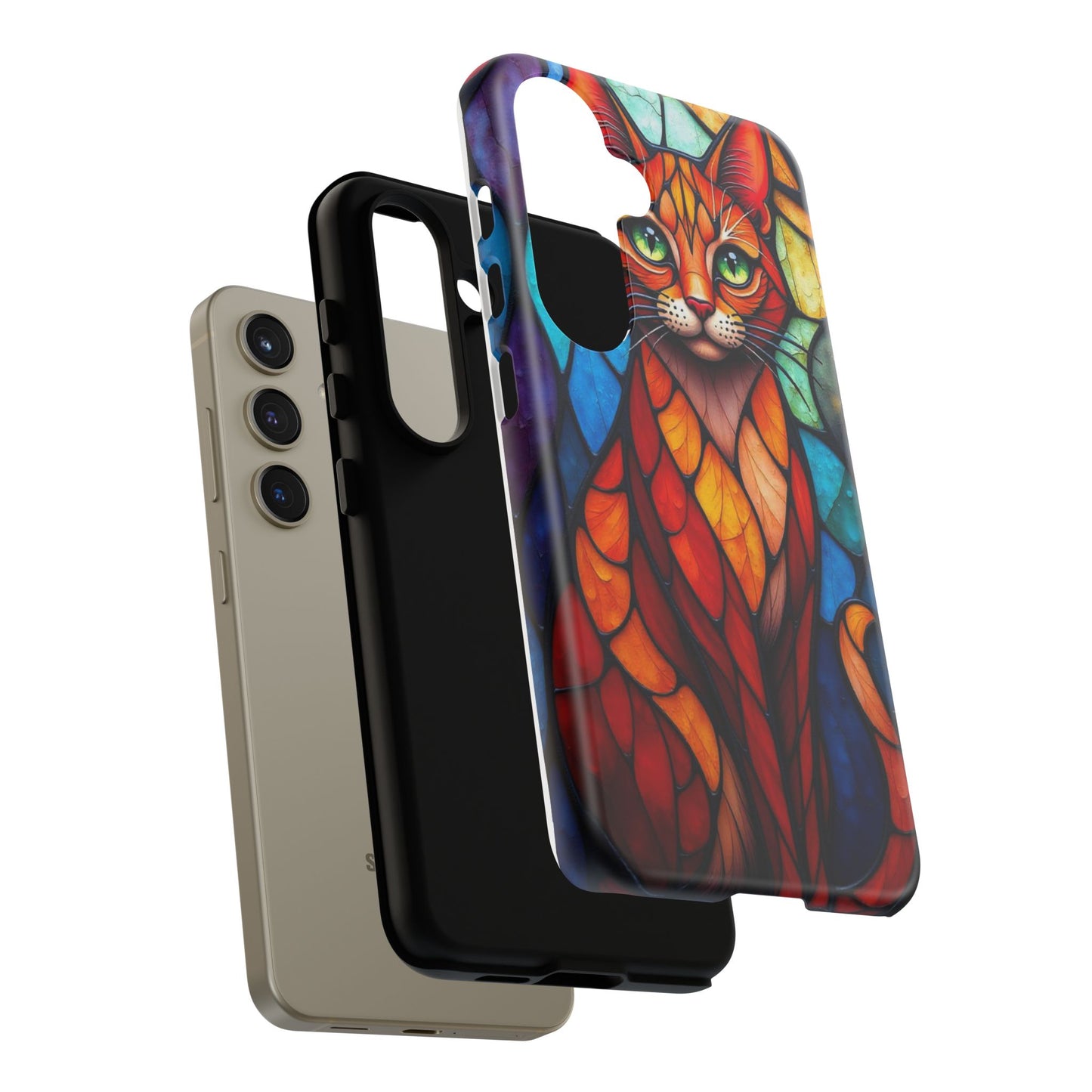 Geometric Cat: Colorful Abstract Portrait