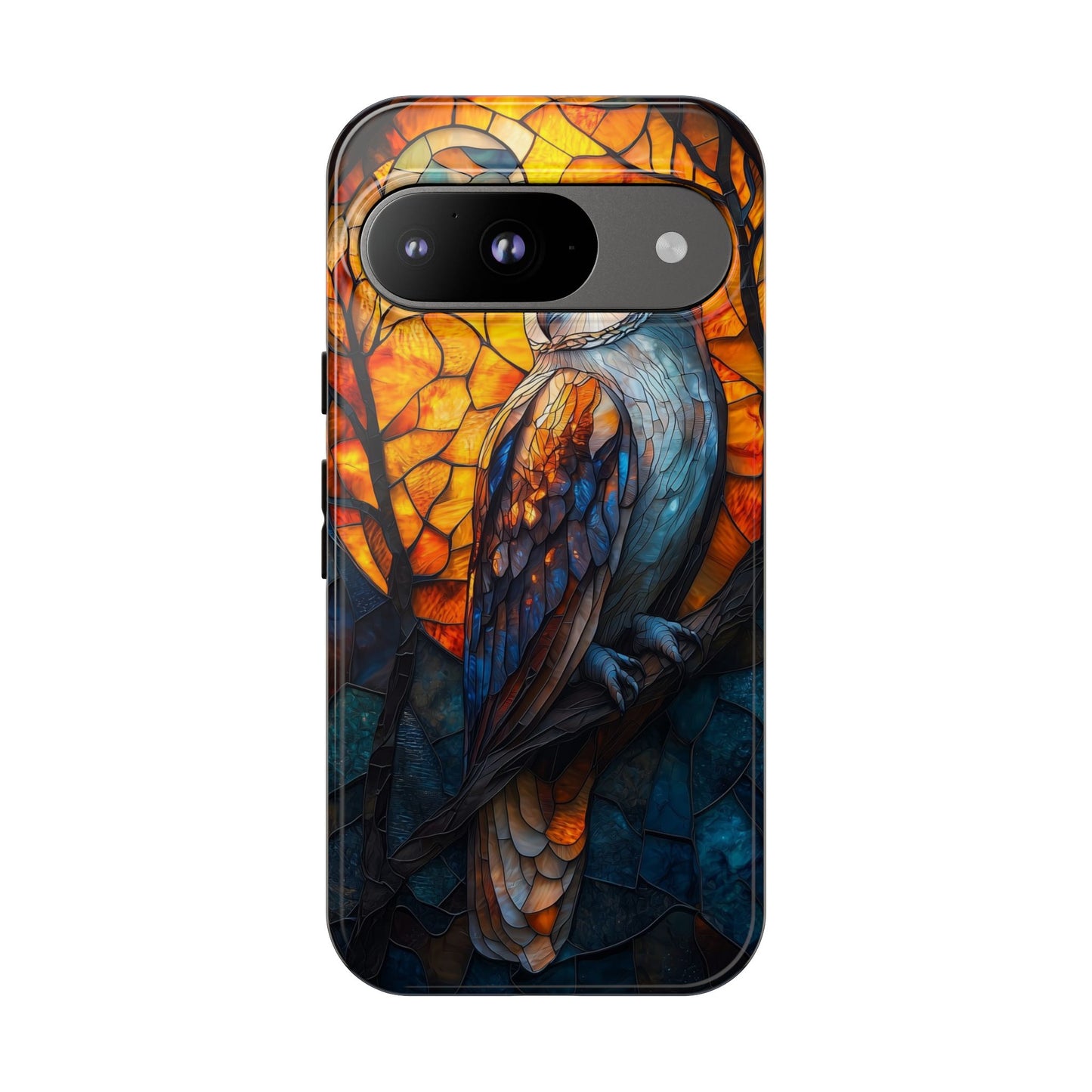 Nocturnal Wisdom – Stained Glass Owl Phone Case for iPhone, Samsung & Pixel