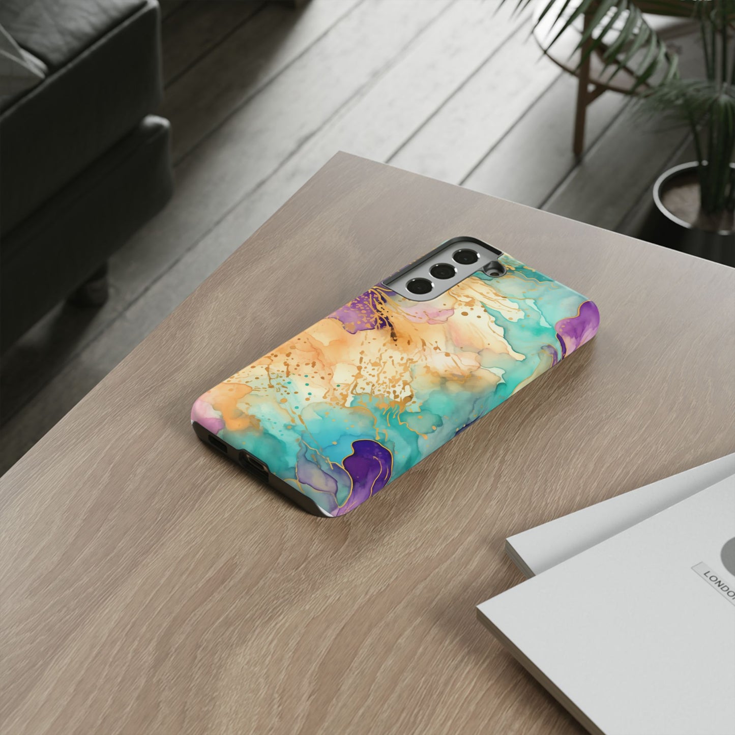 Golden Aura Abstract Watercolor Mobile Case