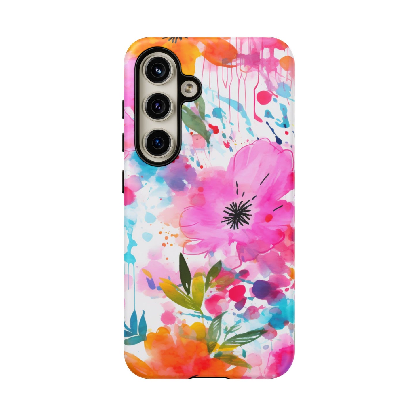 Vibrant Watercolor Floral Phone Case – Artistic & Colorful Design