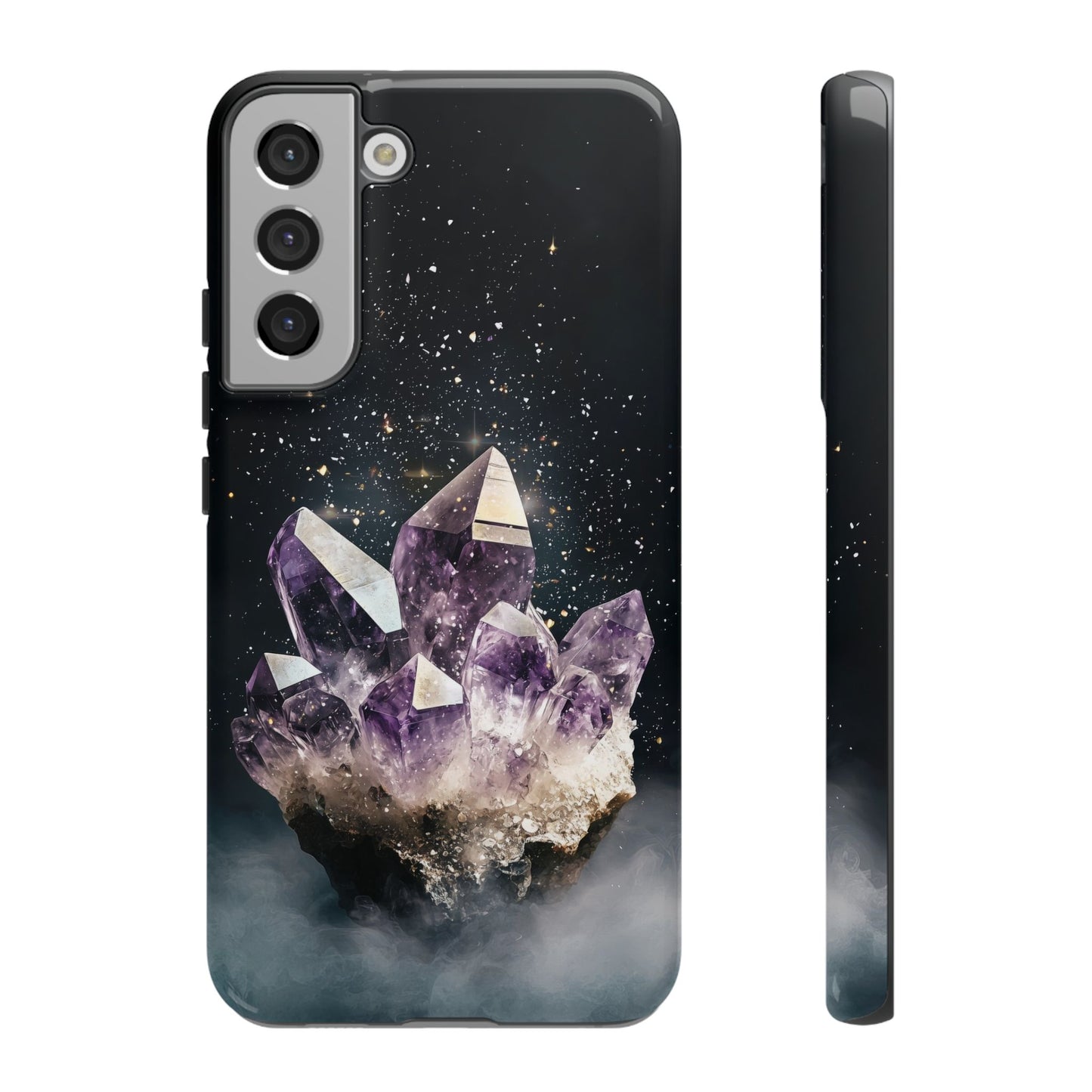 Celestial Amethyst Crystal Phone Case for iPhone, Samsung & Google Pixel