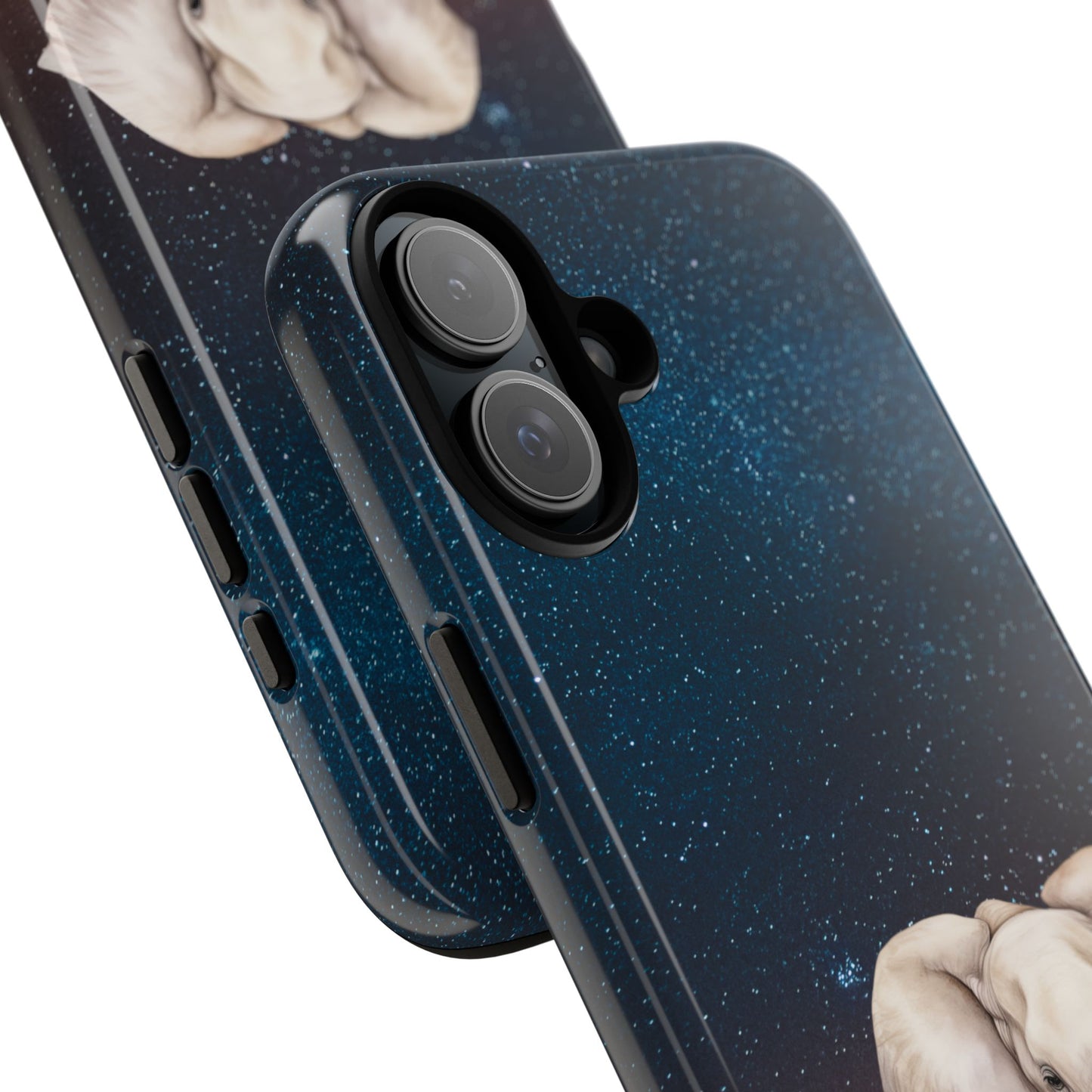 Starry Safari Elephant Family Mobile Cover – Cosmic Wildlife Aesthetic
