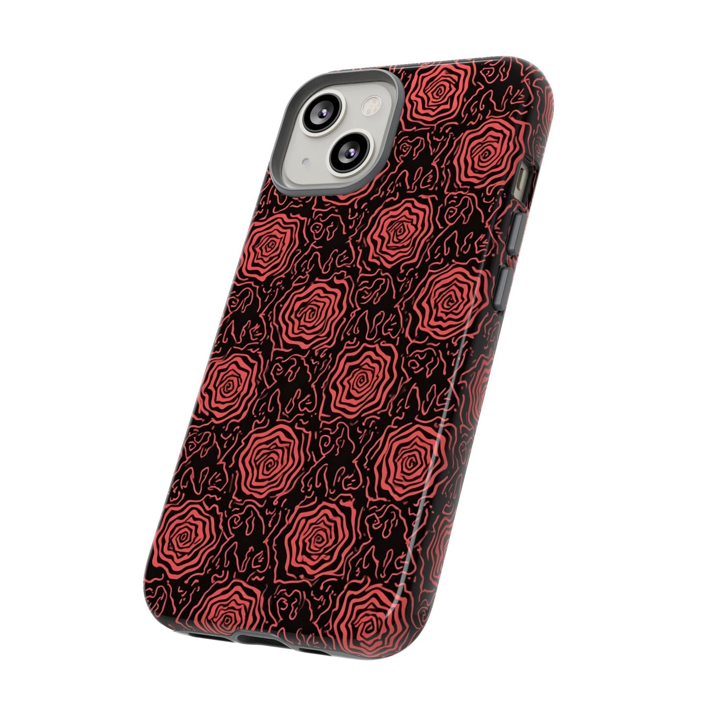 Red roses abstract geometric seamless pattern design