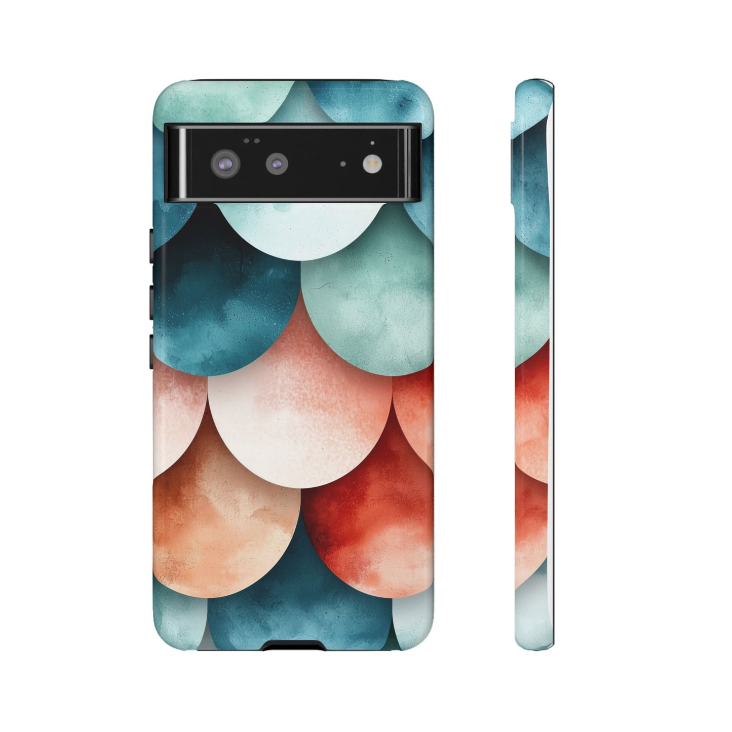 Pastel Scales – Elegant Watercolor Fish Scale Phone Case for iPhone, Pixel & Samsung