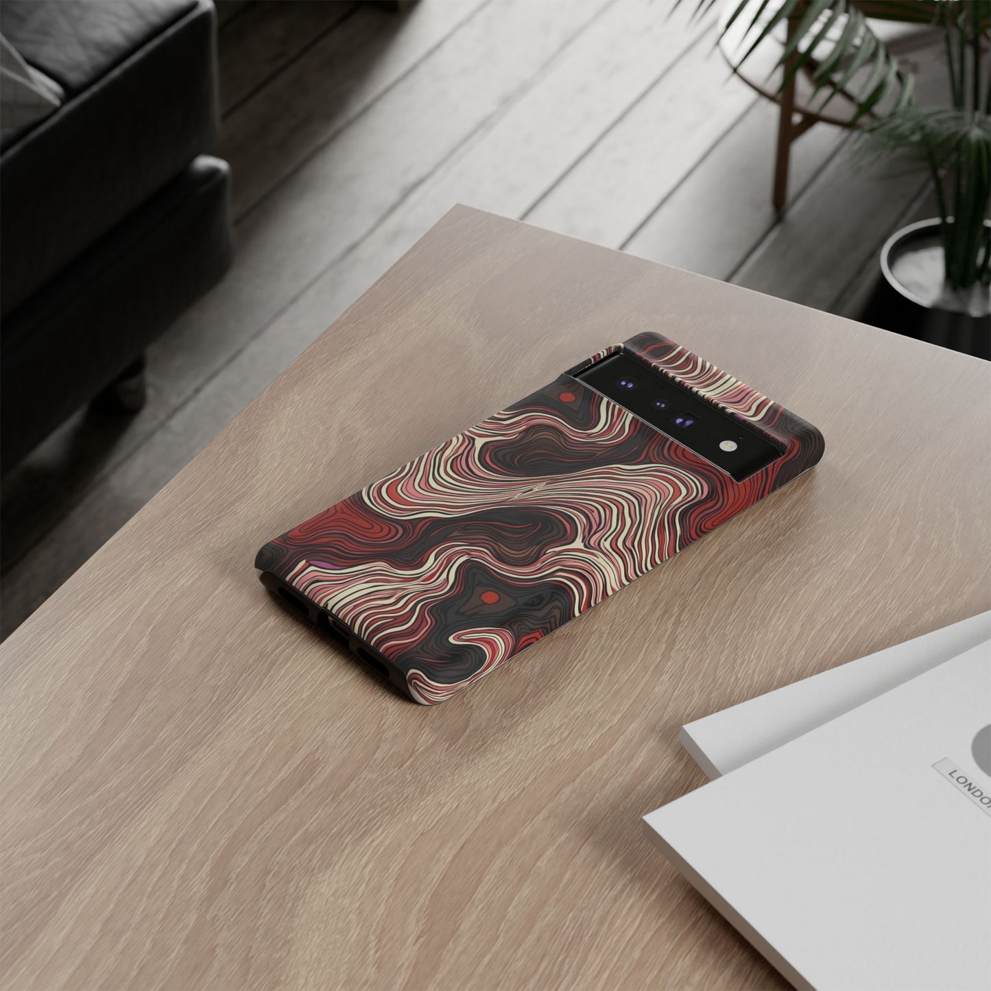 Abstract wavy illusion with swirling lines | Pattern Design