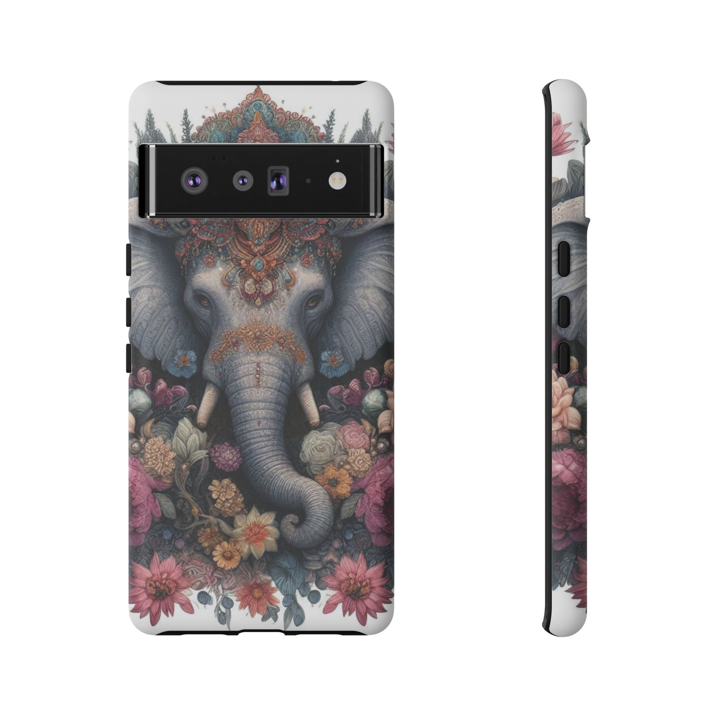 Regal Ornate Elephant Mobile Cover – Majestic Bohemian Art