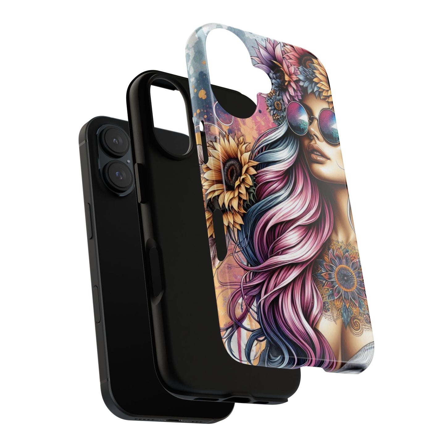 Bohemian Sunflower Queen – Retro Floral Fantasy Mobile Cover