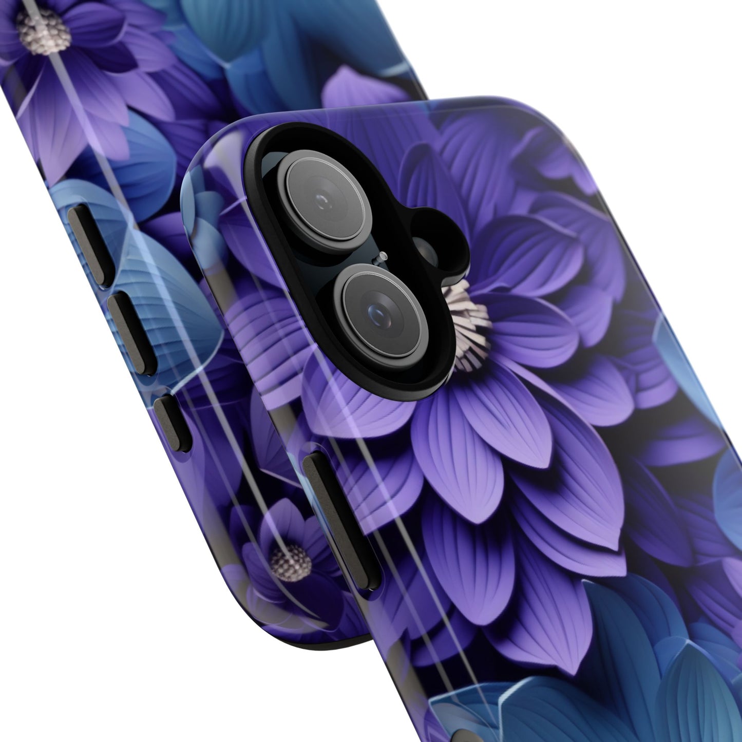 Royal Blue Floral Phone Case – Elegant & Luxurious Design