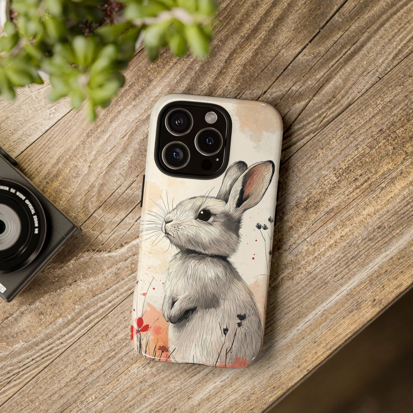 Curious Meadow: Gentle Rabbit Phone Case for iPhone, Samsung & Pixel