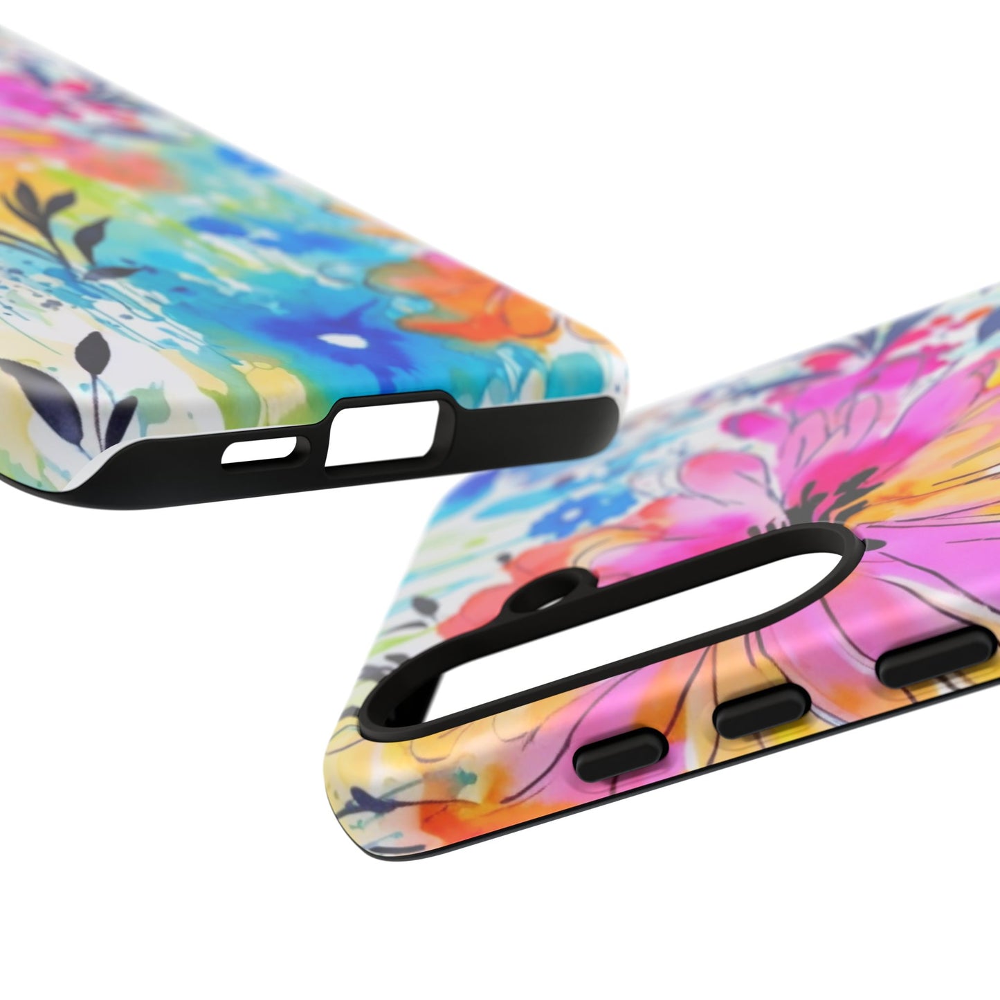 Abstract Watercolor Bloom Phone Case – Expressive & Vibrant