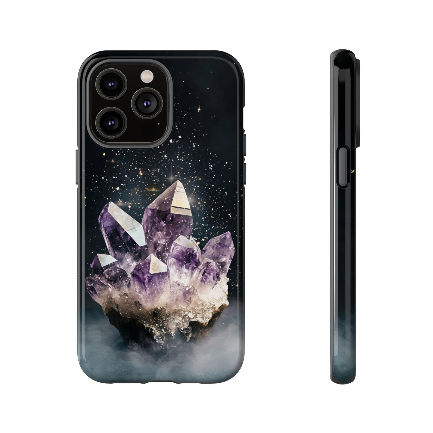 Celestial Amethyst Crystal Phone Case for iPhone, Samsung & Google Pixel