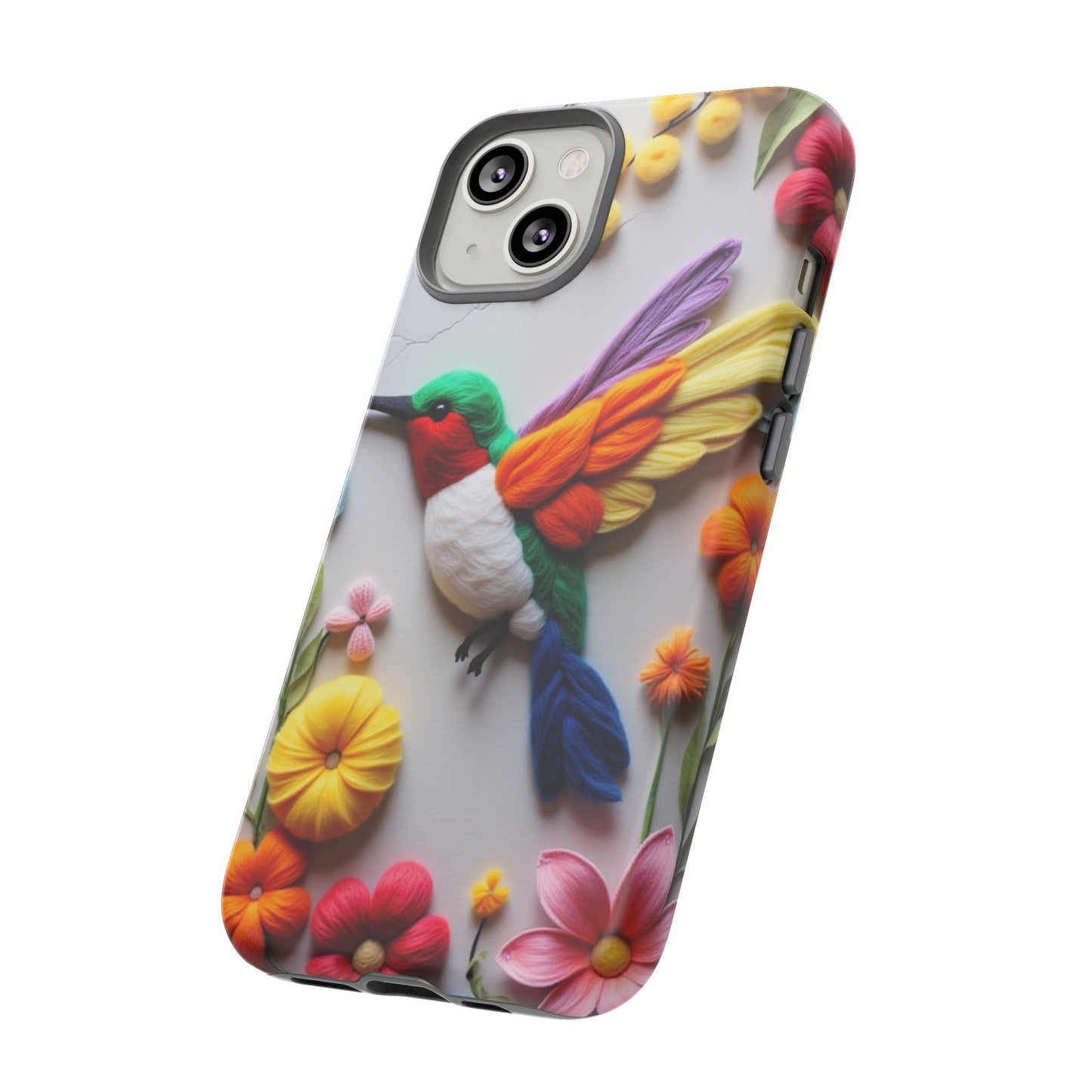 Elegant Hummingbird with Floral Mosaic Design | Nature's Artistic Vibes | iPhone 16 Pro