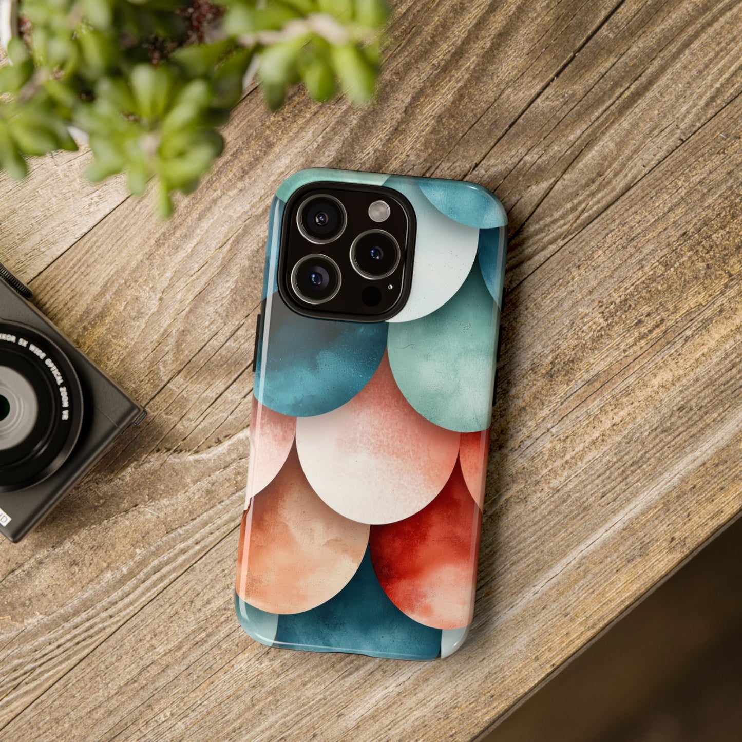 Pastel Scales – Elegant Watercolor Fish Scale Phone Case for iPhone, Pixel & Samsung