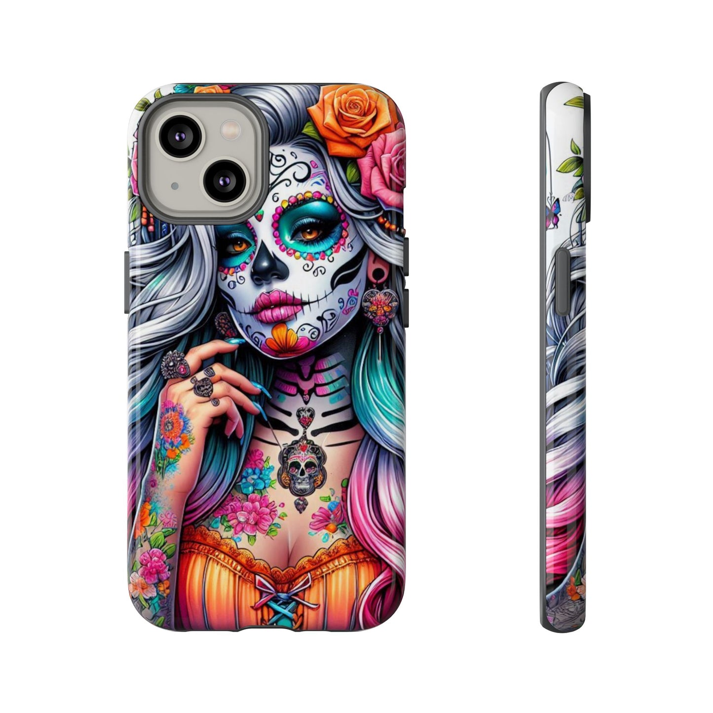 Sugar Skull Goddess – Día de los Muertos Floral Queen Mobile Cover