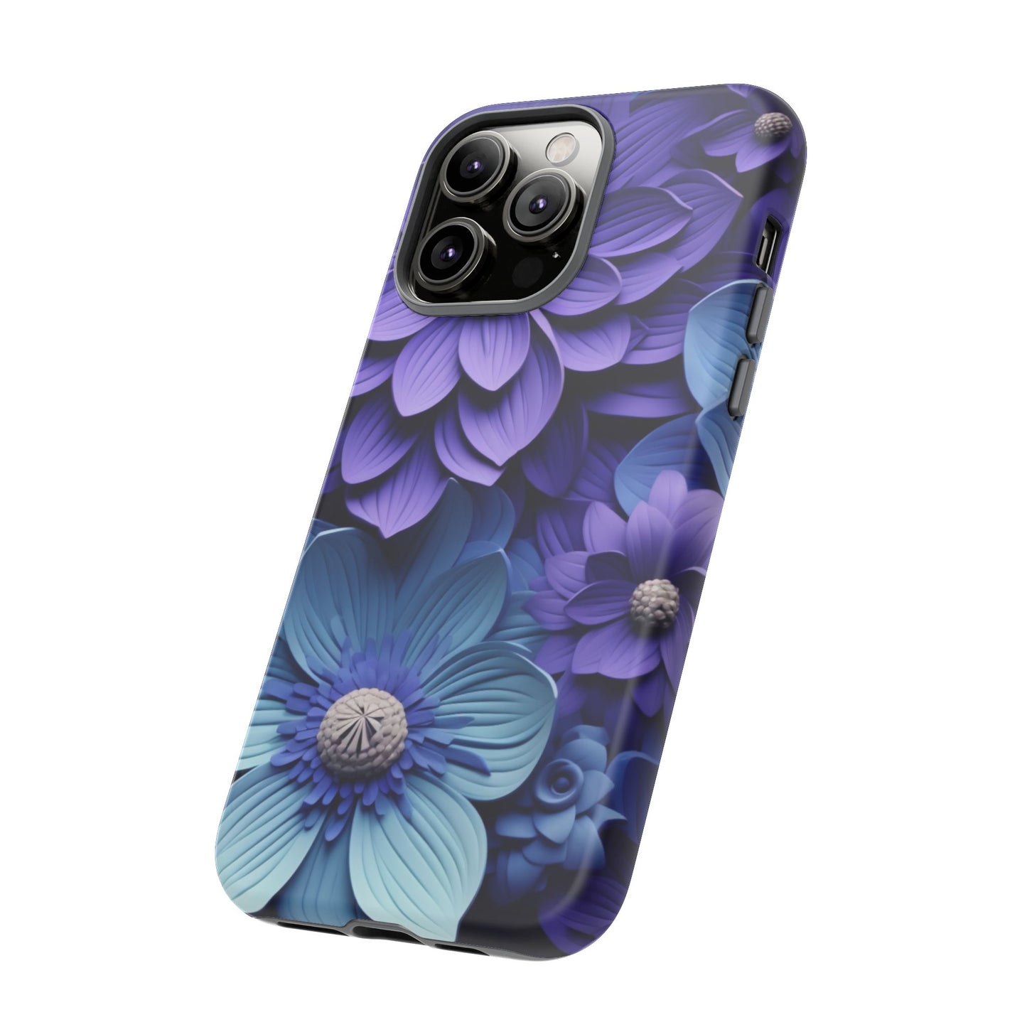 Royal Blue Floral Phone Case – Elegant & Luxurious Design