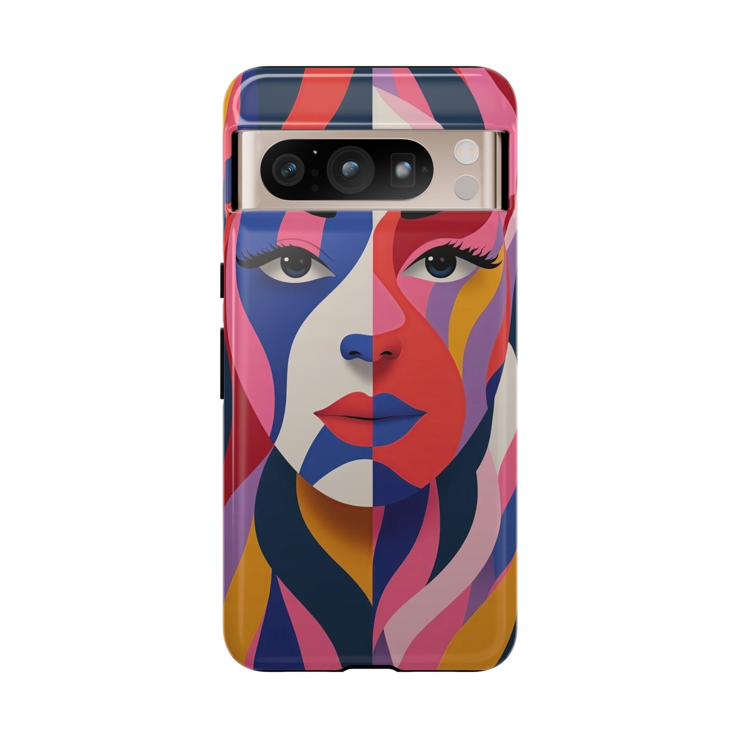 Abstract Portrait Phone Case - Vibrant Colors for iPhone, Google Pixel, and Samsung