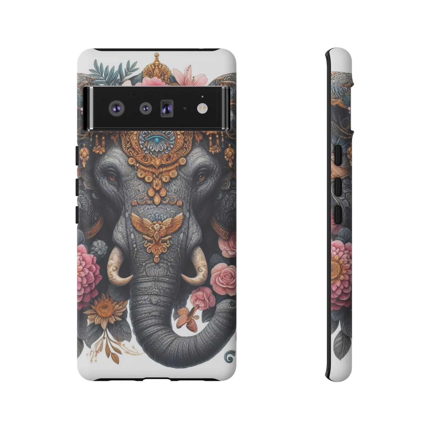 Golden Royal Elephant Mobile Cover – Luxurious Ornate Art