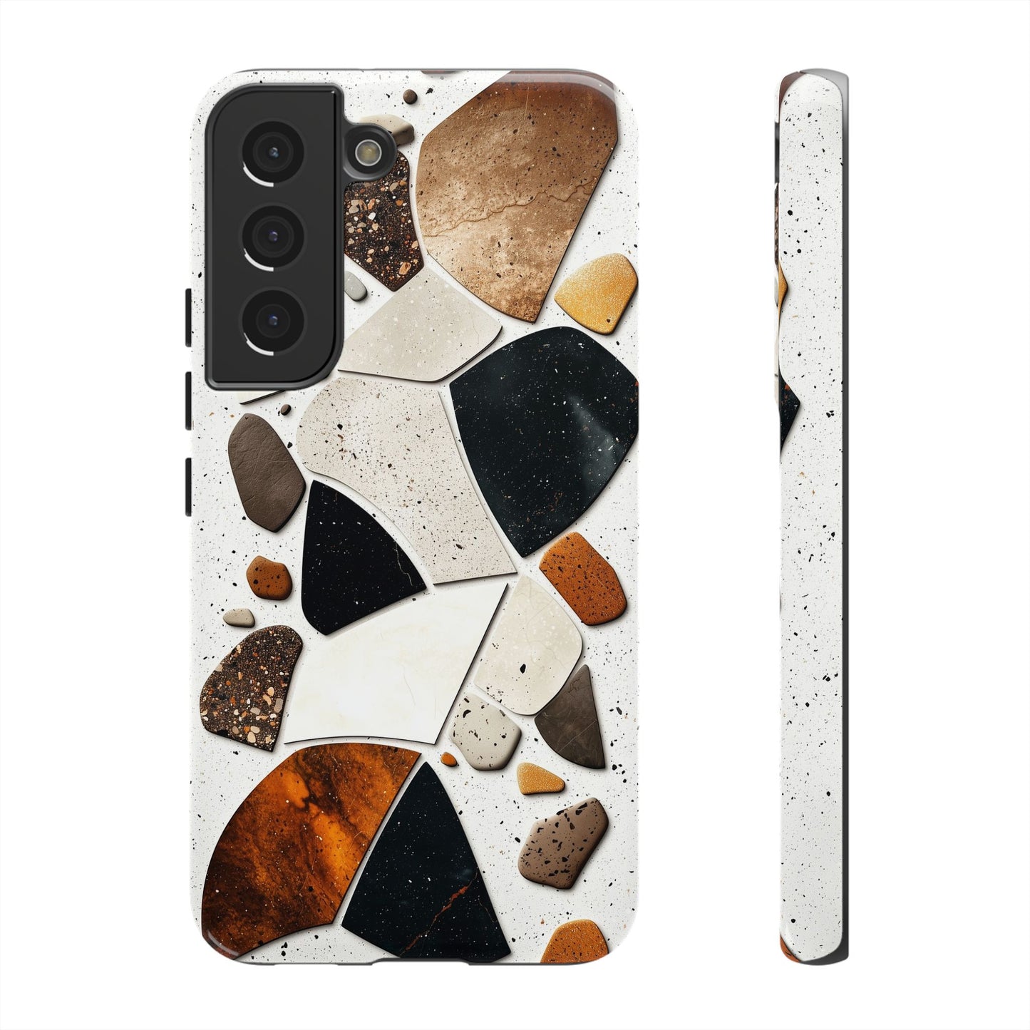 Earthy Terrazzo Abstract Phone Case β Natural & Bold for iPhone, google Pixel & Samsung