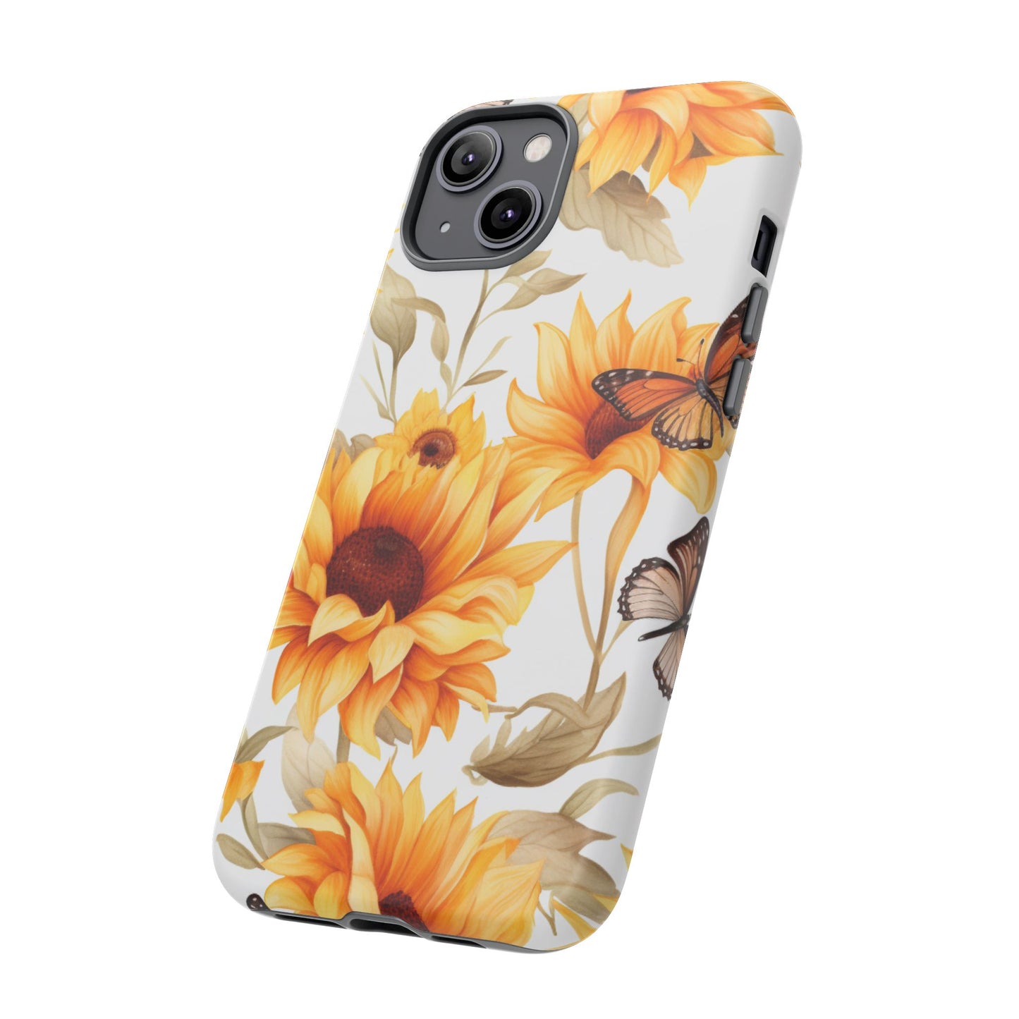 Sunflower & Butterfly Aesthetic Mobile Case – Bright & Nature-Inspired