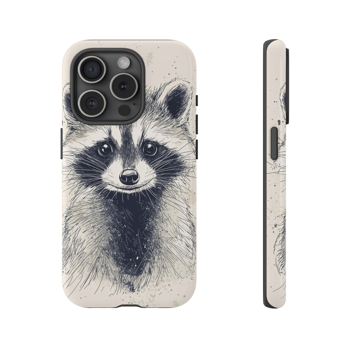 Midnight Mischief: Raccoon Portrait Phone Case for iPhone, Samsung & Pixel