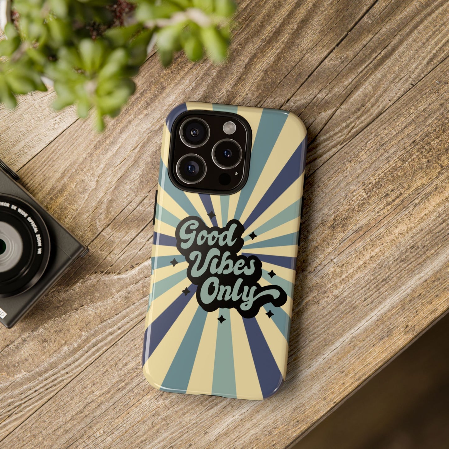 Retro "Good Vibes Only" Phone Case β Vintage Aesthetic for iPhone, Samsung & Google Pixel