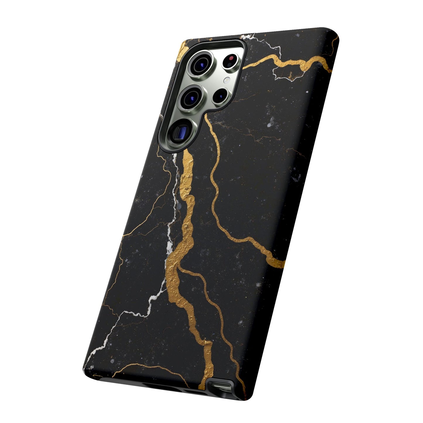 Black & Gold Marble Design Illustration Design Phone Case