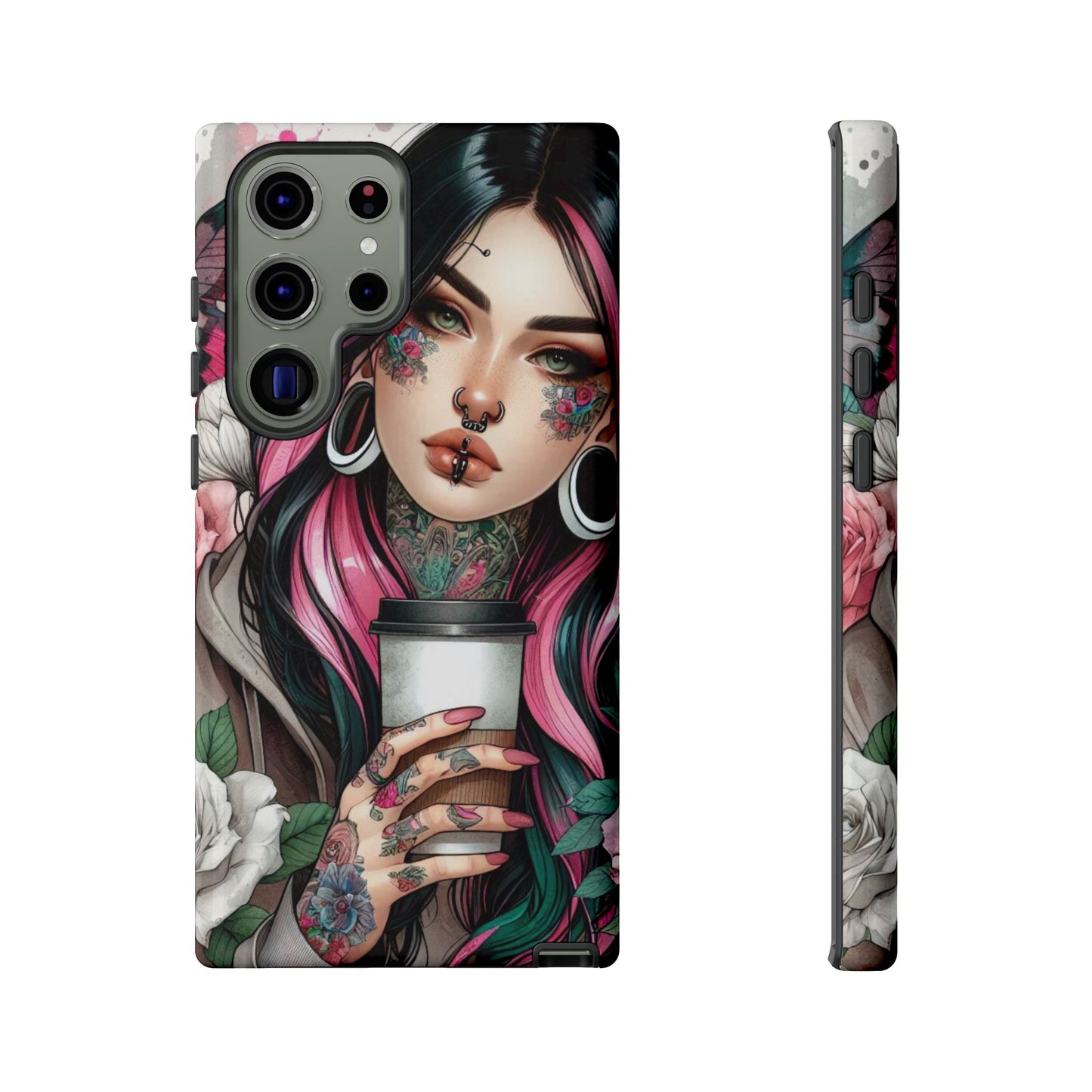 Tattooed Coffee Lover Art Mobile Case