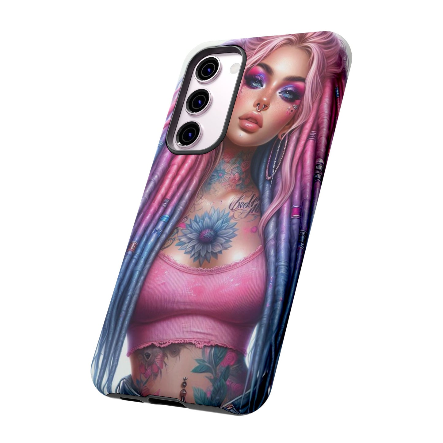 Boho Dream – Vibrant Dreadlocks & Floral Ink Mobile Cover