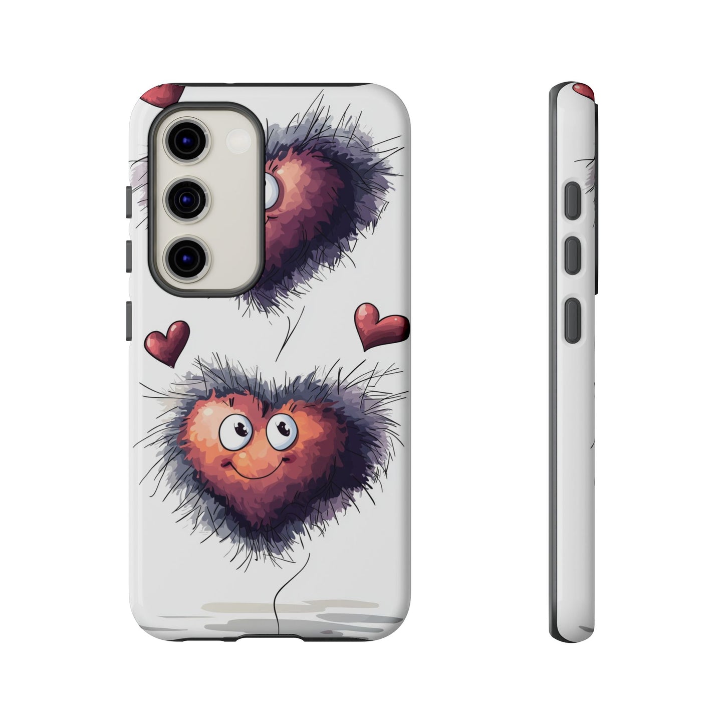 Fuzzy Love Hearts - Cute Anime Phone Case for iPhone, Samsung, Google Pixel