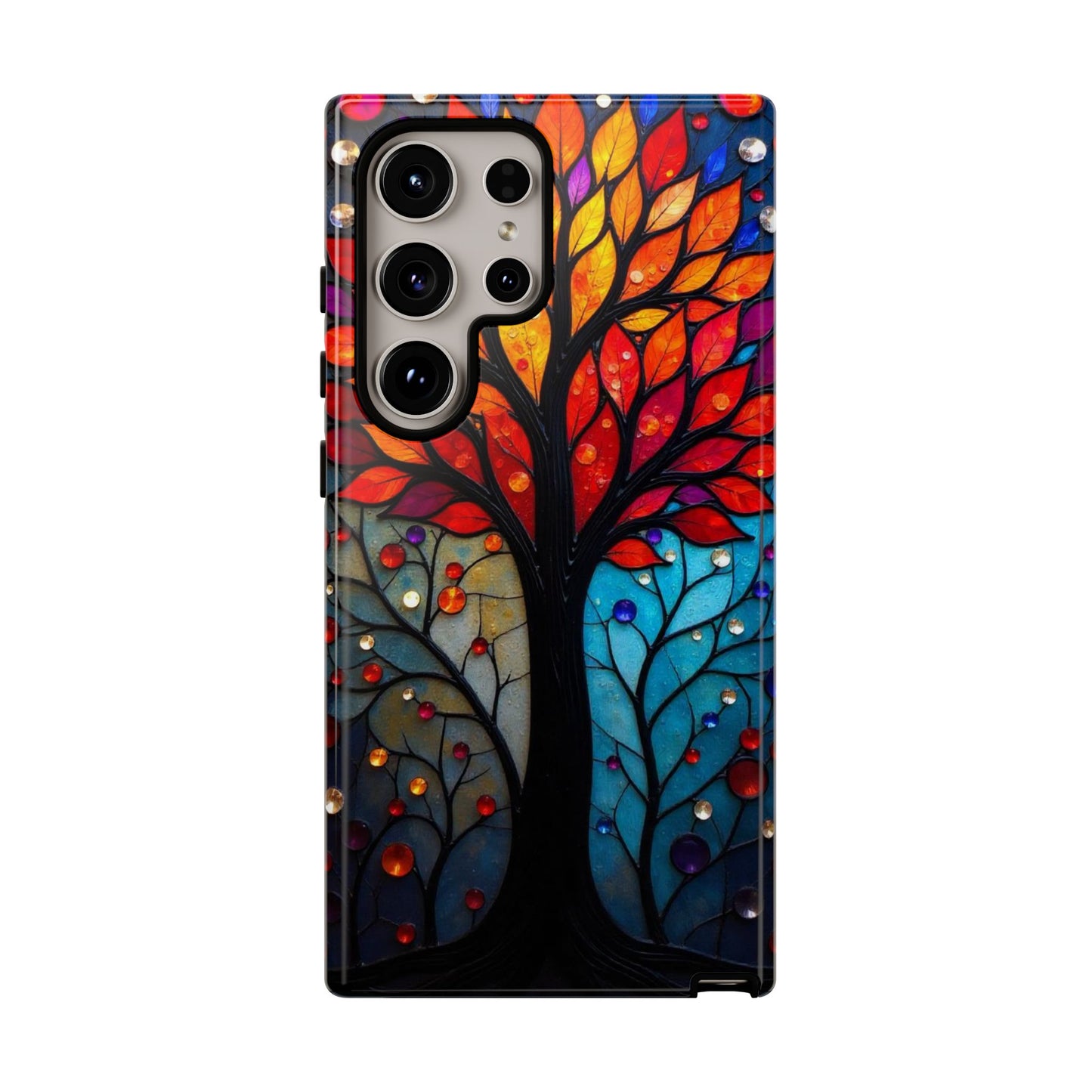 Stained Glass Tree: Vibrant Elegance for Your Case