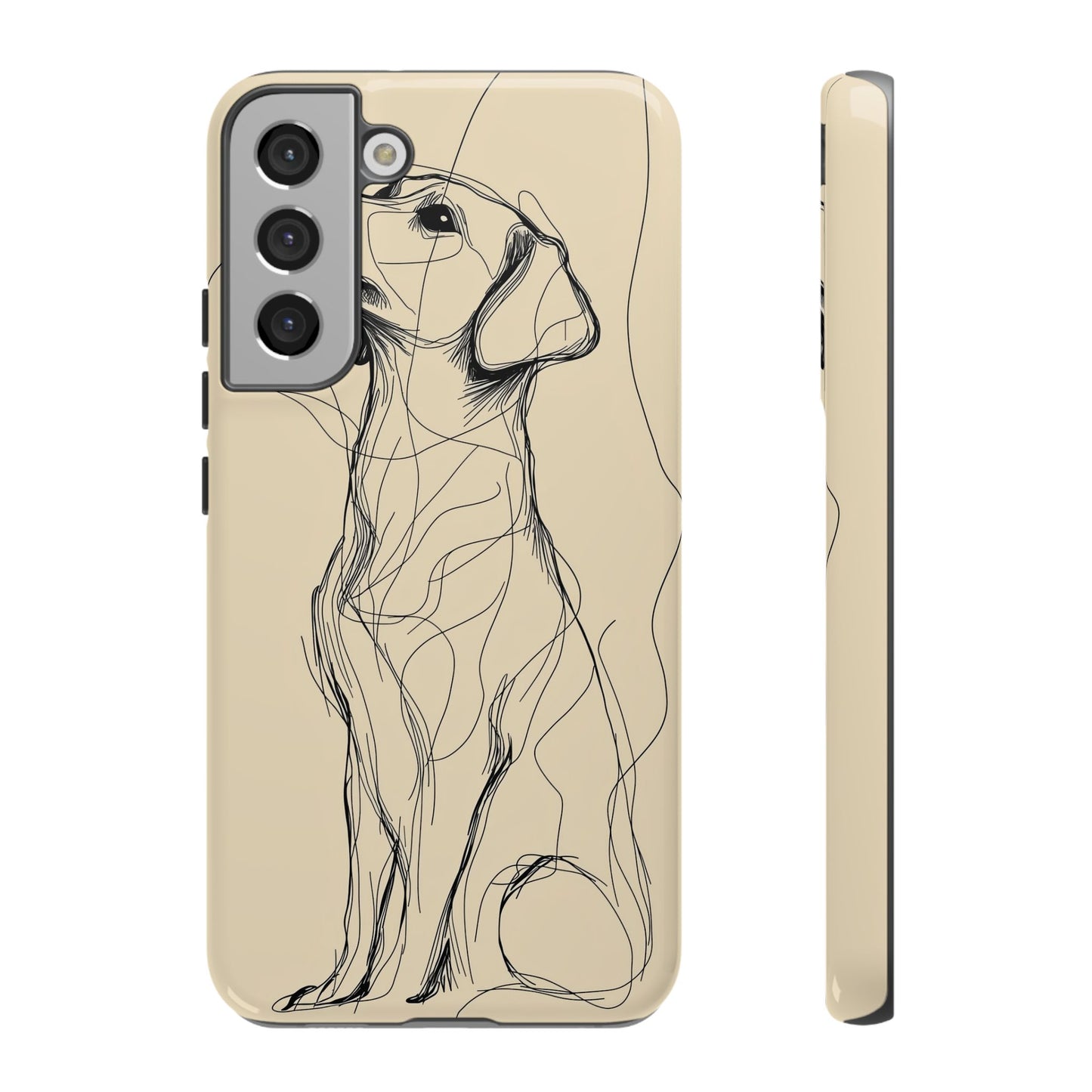 Loyal Lines: Abstract Dog Sketch Phone Case for iPhone, Samsung & Pixel