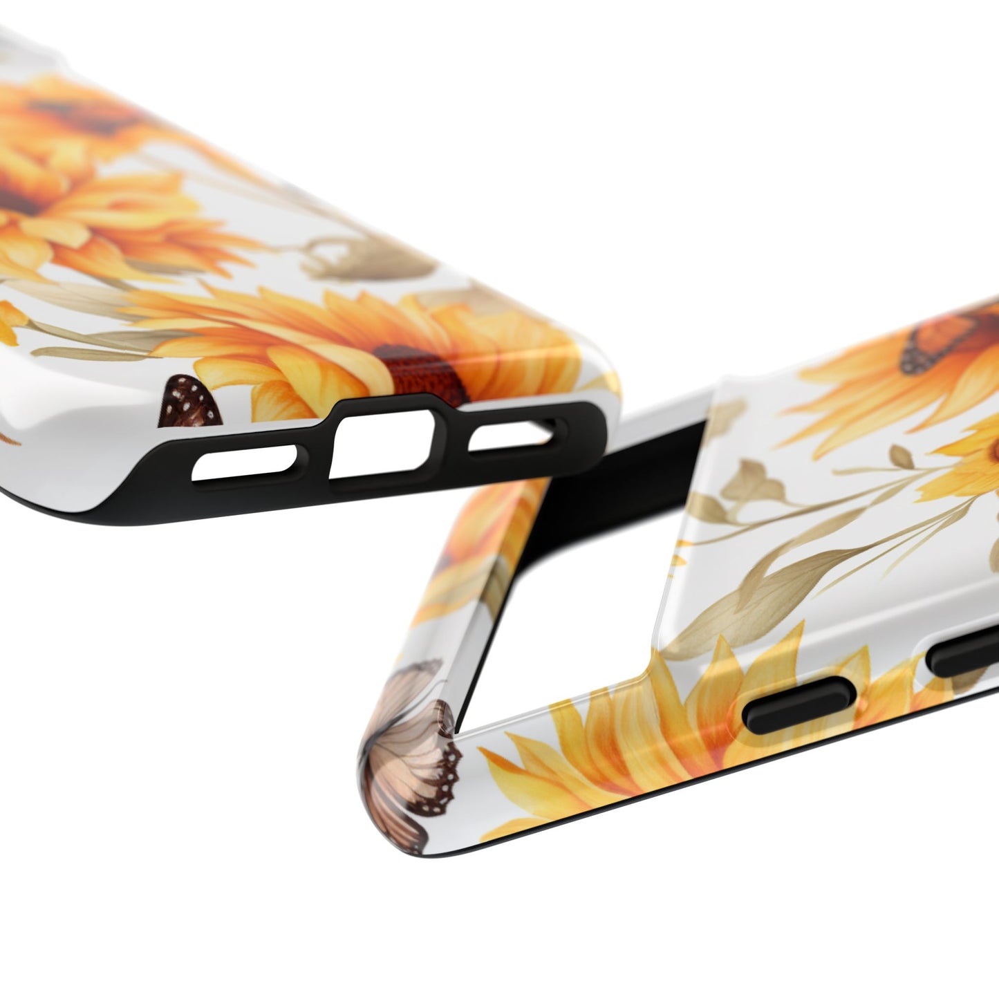 Sunflower & Butterfly Aesthetic Mobile Case – Bright & Nature-Inspired