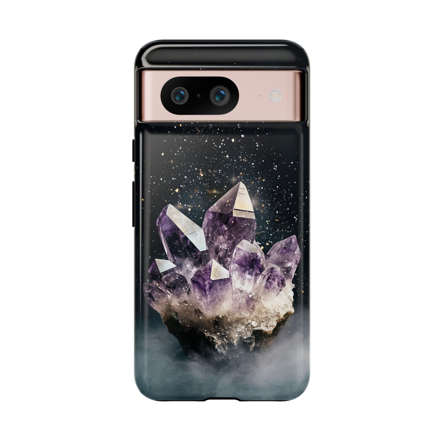 Celestial Amethyst Crystal Phone Case for iPhone, Samsung & Google Pixel