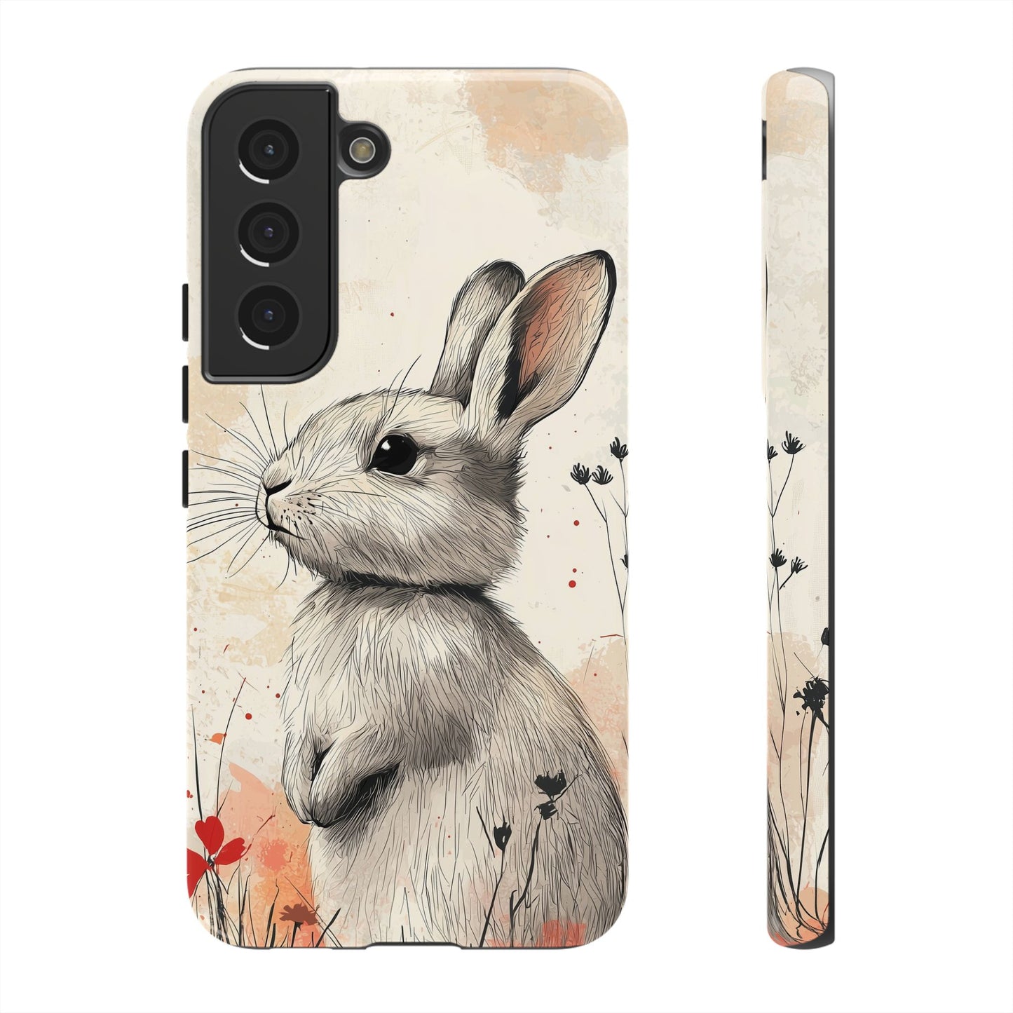 Curious Meadow: Gentle Rabbit Phone Case for iPhone, Samsung & Pixel