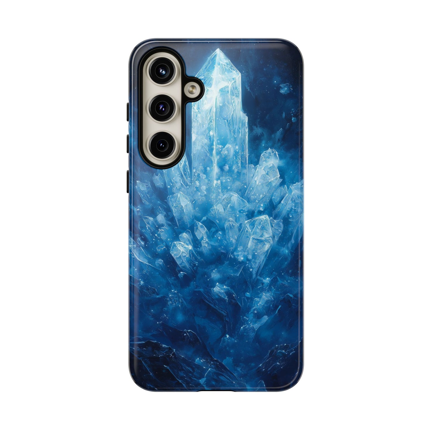 Cosmic Ice Crystal Matching Couple Phone Case – A Dazzling Duo for iPhone, Samsung & Google Pixel