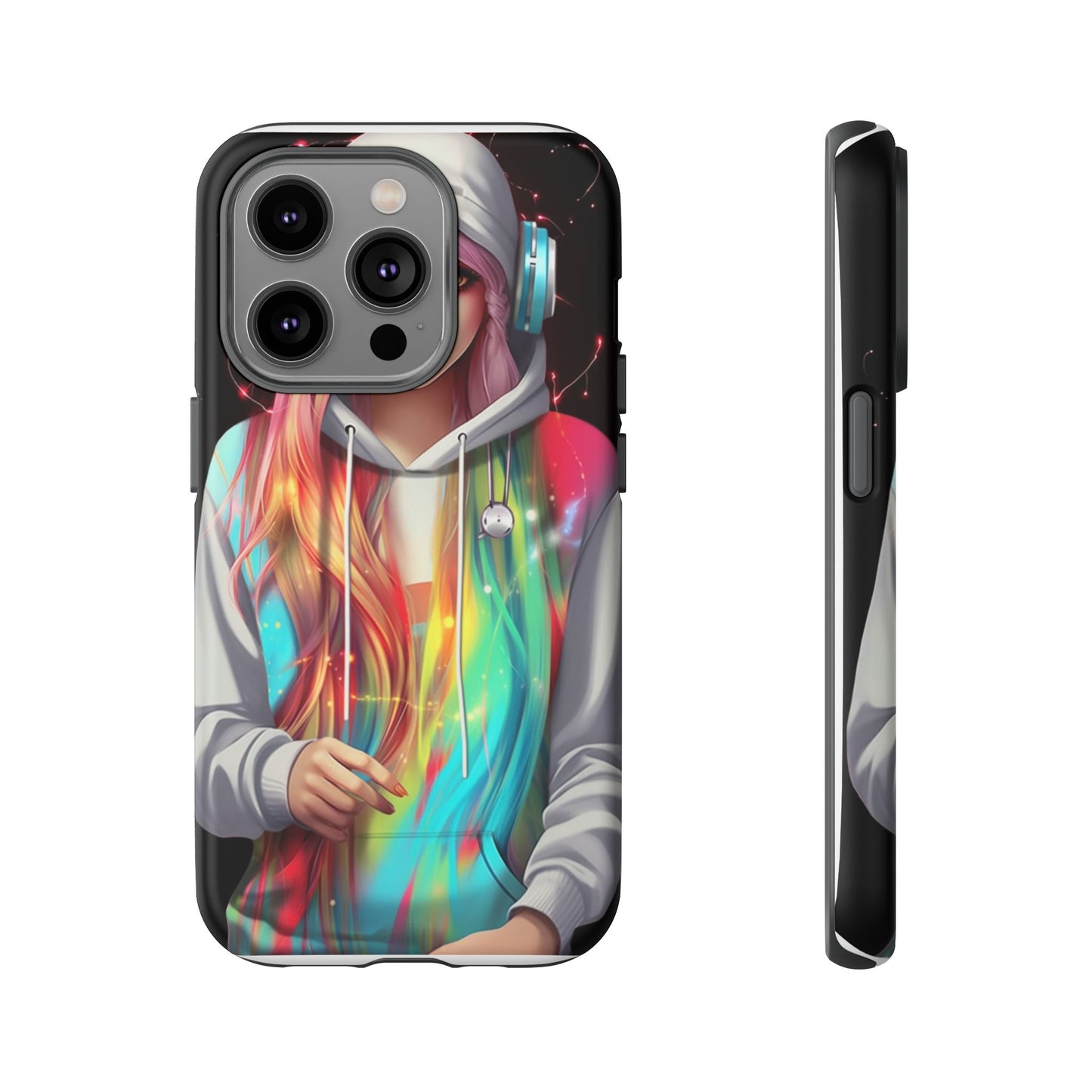Anime Girl Phone Case - Cute Aesthetic Cover for iPhone, Samsung & Google Pixel, Girly Phone Case, Kawaii Phone Case, Anime Lover Gift